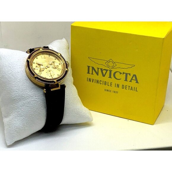 Invicta Women\'s Watch 29138 Bolt Gold Tone Dial Brown Rubber Strap Quart… main image 7